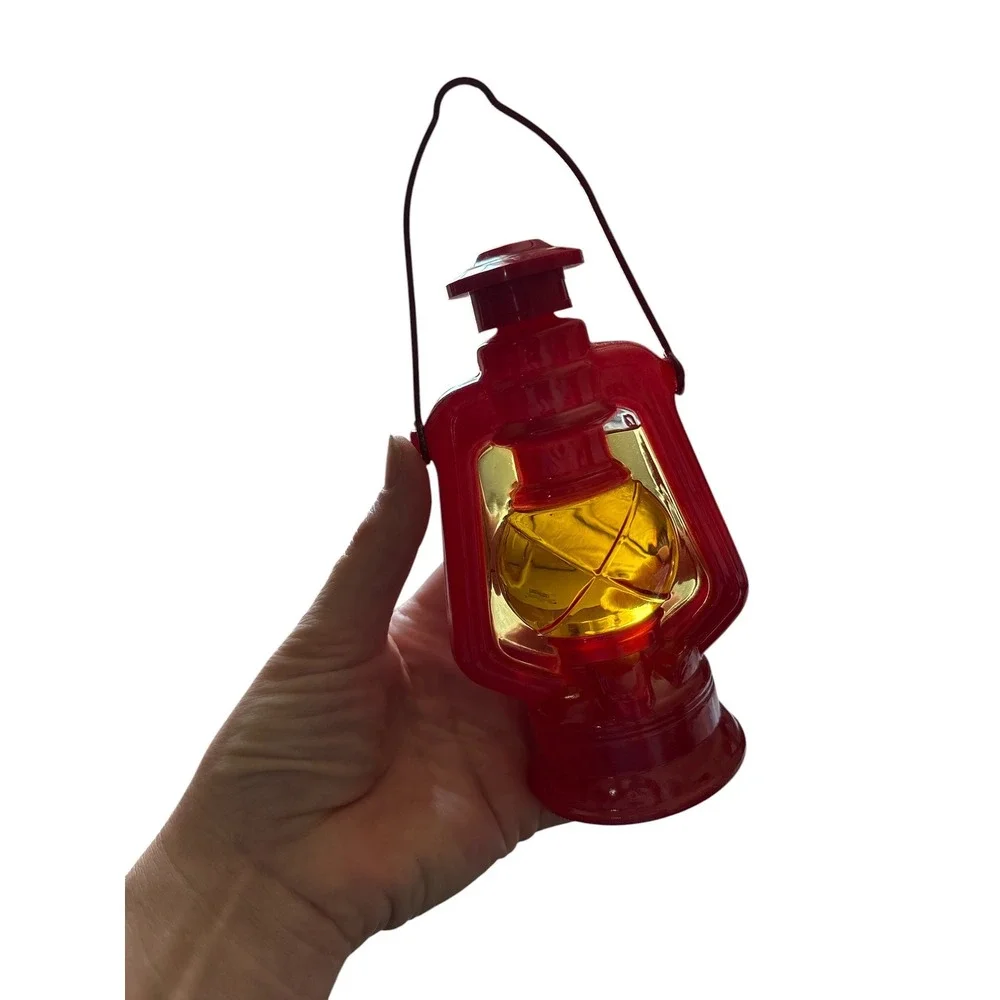 Avon Miniature Red Hurricane Lantern Decorative decanter after shave